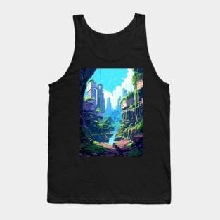 Algae City Fantasy Anime Art Style Aesthetic Tank Top